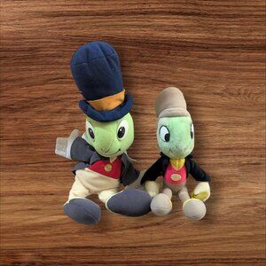 Vintage Walt Disney Jiminy Cricket Plush Puppet Disneyland  Doll Set 15" 10"